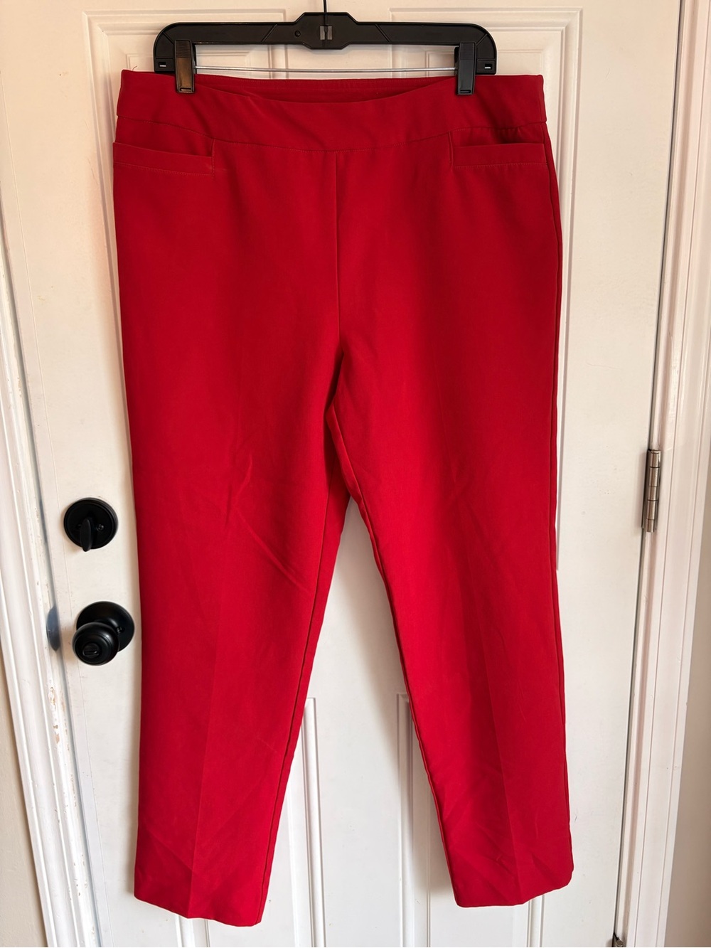 Zac & Rachel Red Ponte Ankle Pants